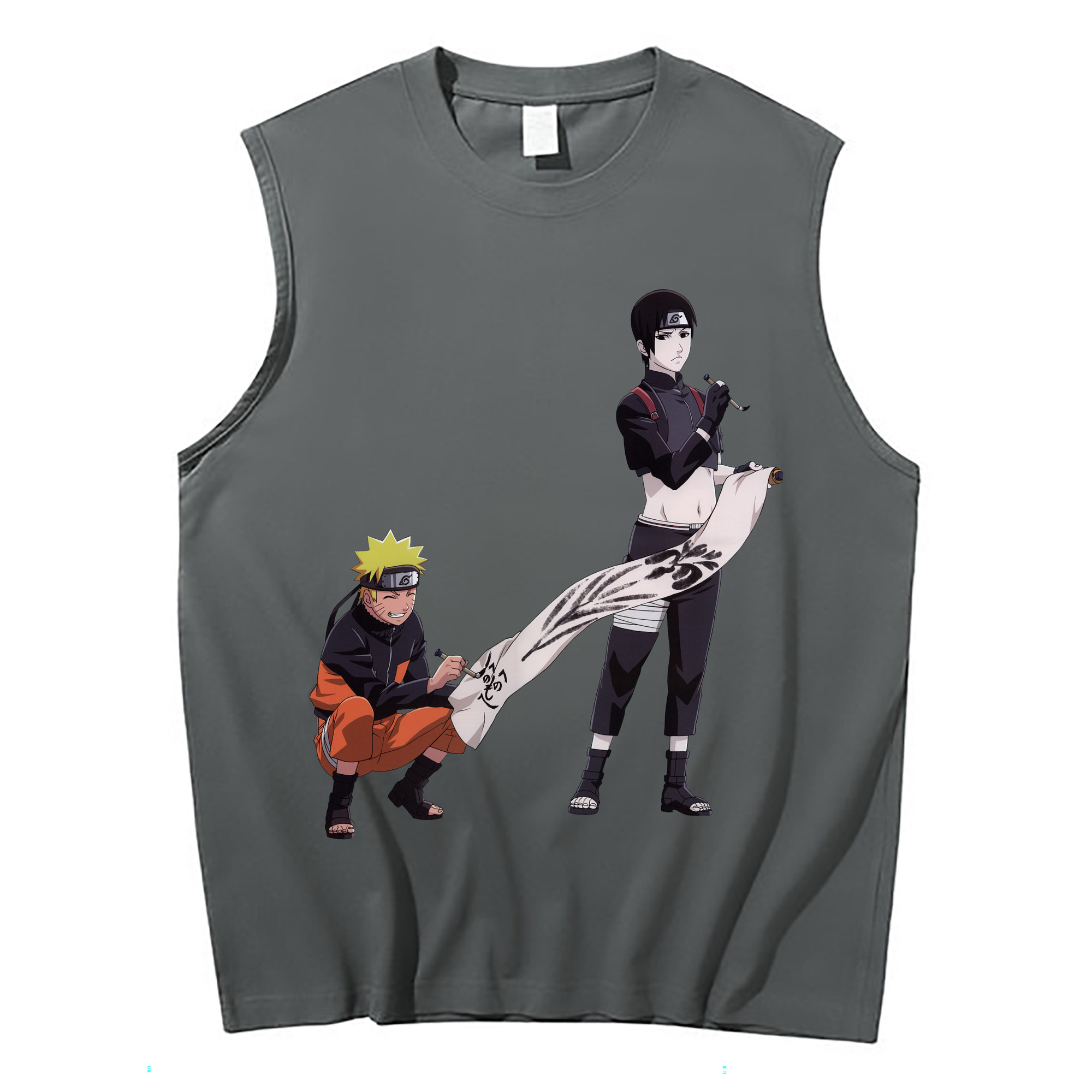 （画像用） NARUTO -ナルト- うずまき ナルト Uzumaki Naruto コットン100％タンクトップ（フロントプリント）